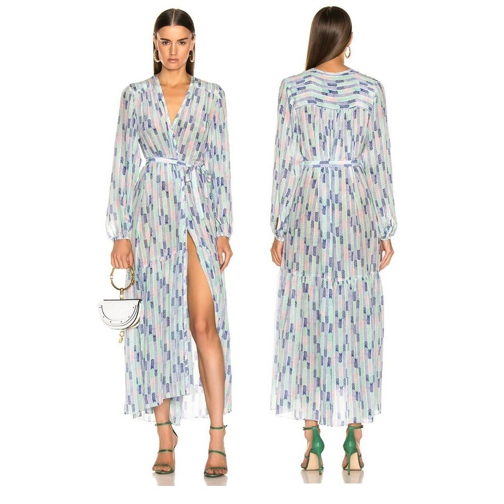 Lemlem Blue and White Midi Dress